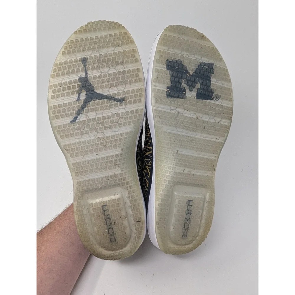 Nike Air Jordan Trainer 1 Low Michigan Wolverines Navy Maize Men's Shoes Size 12